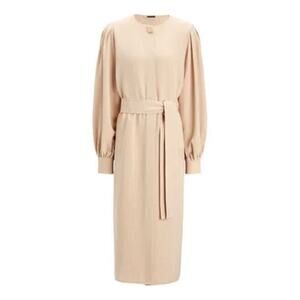 Joseph Matt Silk Nola Dress Sz 38 EUR 8 US Midi Concealed Buttons Silk Aesthetic